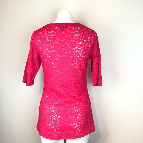 Express Lace Pink Top - Size M - Picture 6 of 8